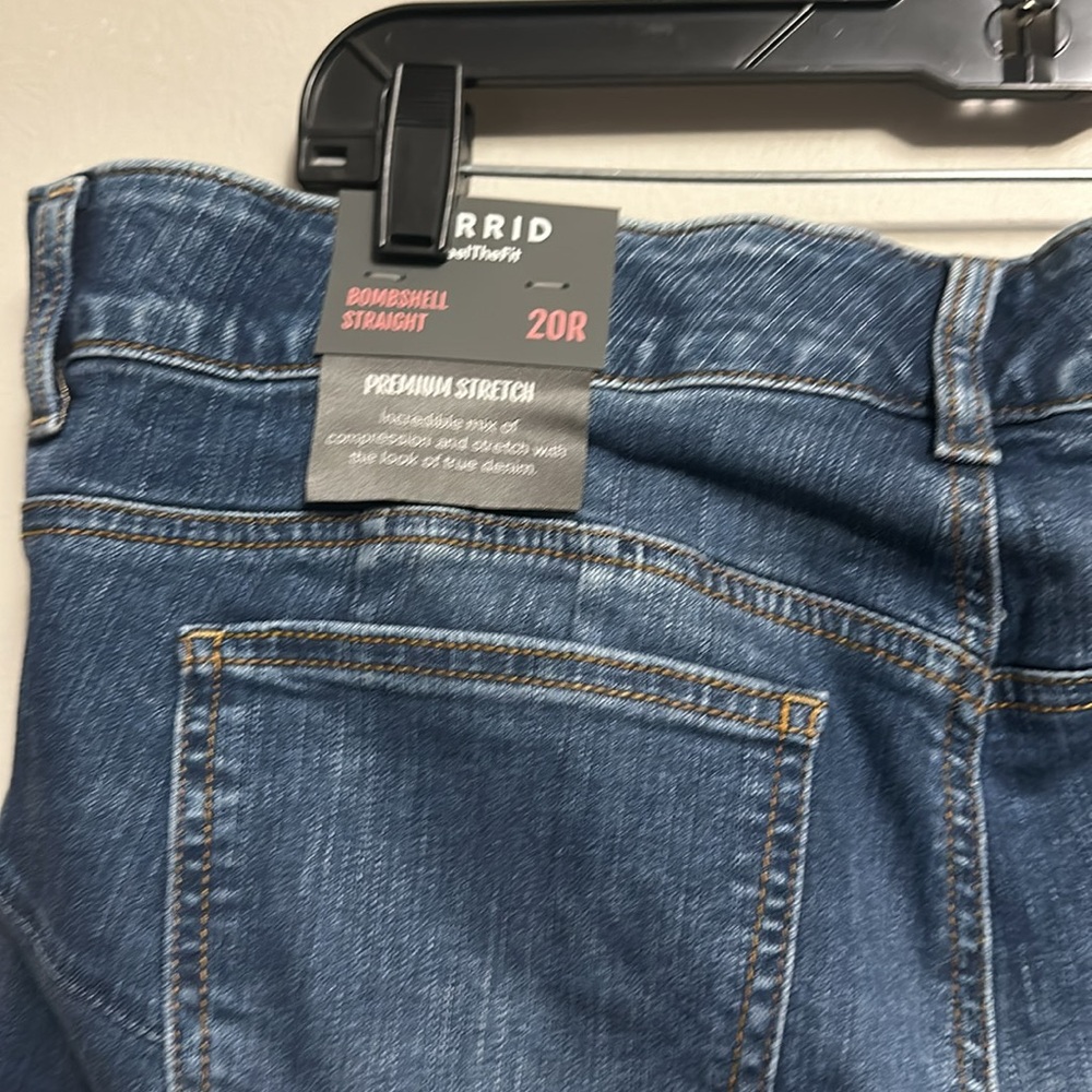 Torrid bombshell straight denim jeans 20 regular premium stretch New - Picture 4 of 5